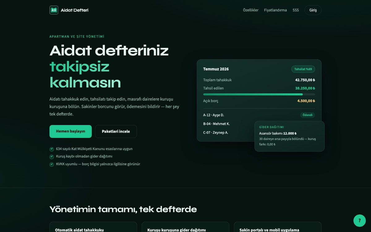 Aidat Defteri