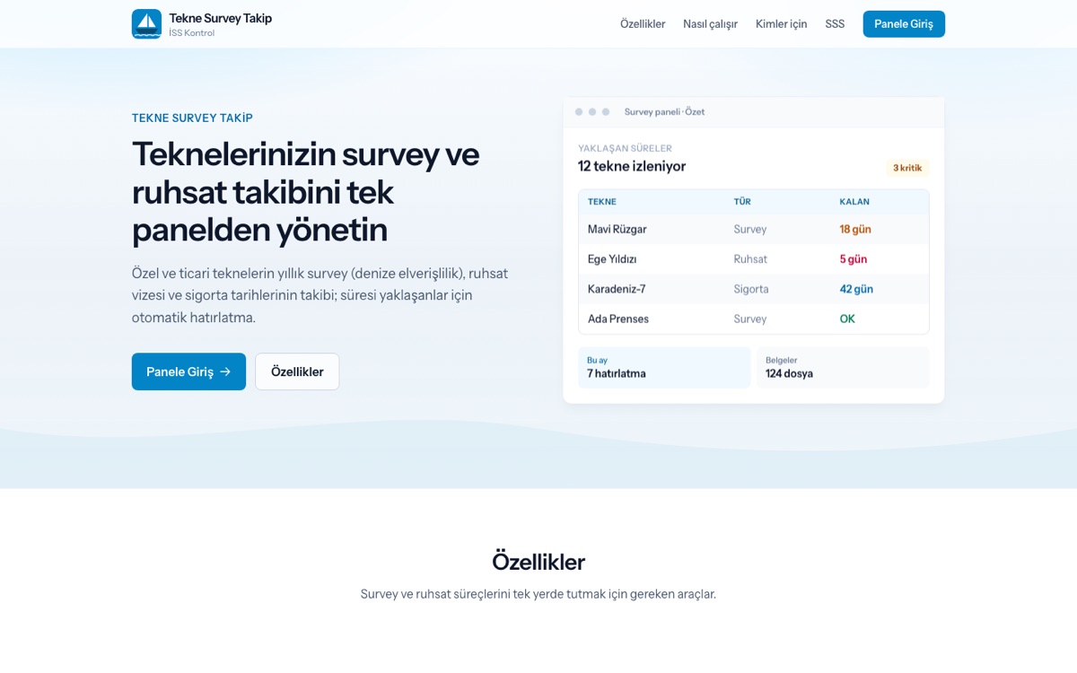 Tekne Survey Takip